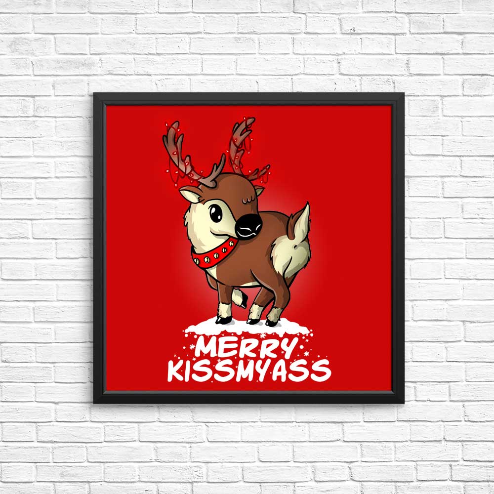 Merry Kiss My Deer - Posters & Prints