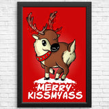 Merry Kiss My Deer - Posters & Prints