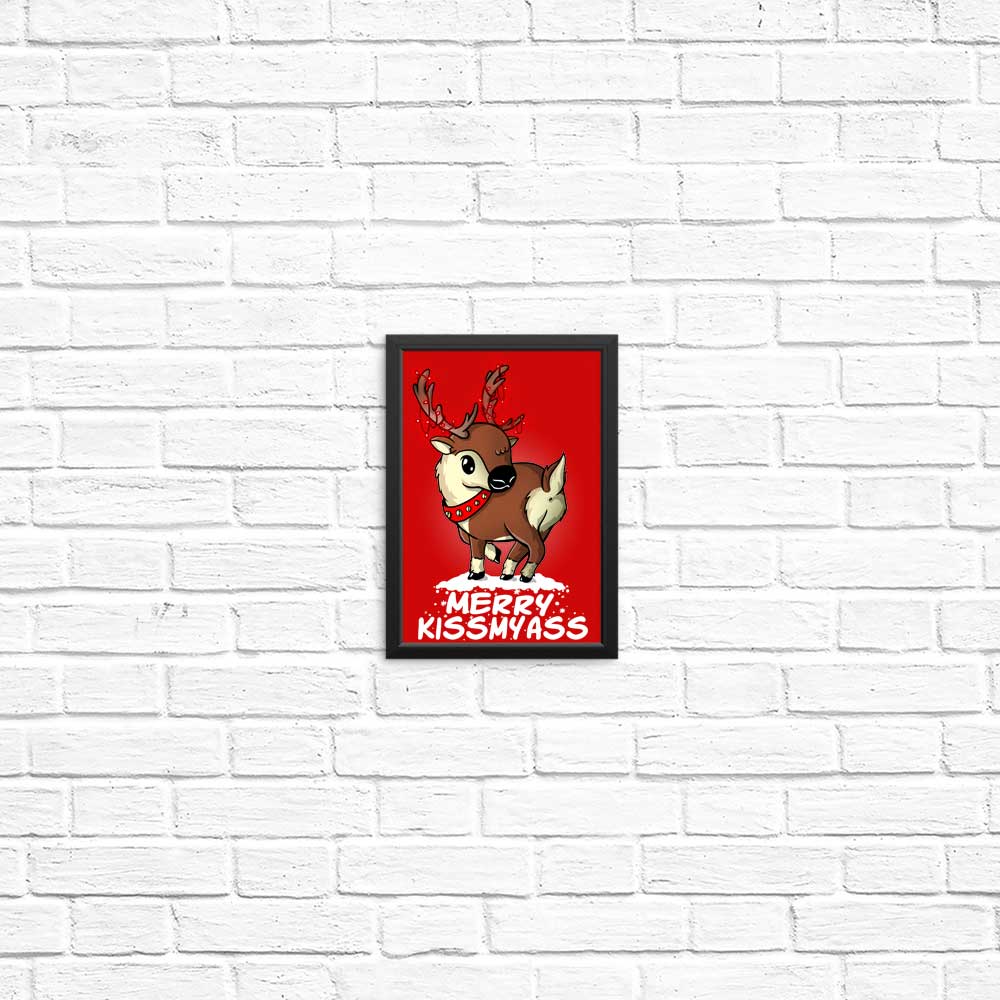 Merry Kiss My Deer - Posters & Prints