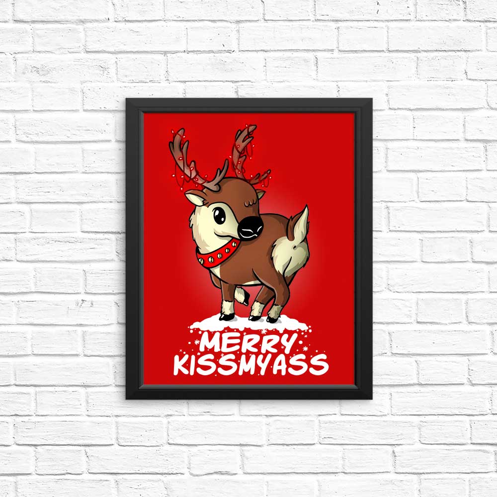 Merry Kiss My Deer - Posters & Prints