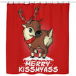 Merry Kiss My Deer - Shower Curtain