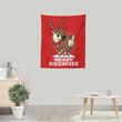 Merry Kiss My Deer - Wall Tapestry
