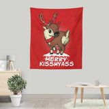 Merry Kiss My Deer - Wall Tapestry