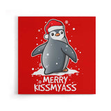 Merry Kiss My Penguin - Canvas Print