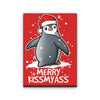 Merry Kiss My Penguin - Canvas Print