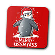Merry Kiss My Penguin - Coasters