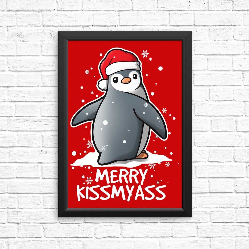 Merry Kiss My Penguin - Posters & Prints