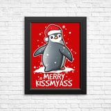 Merry Kiss My Penguin - Posters & Prints