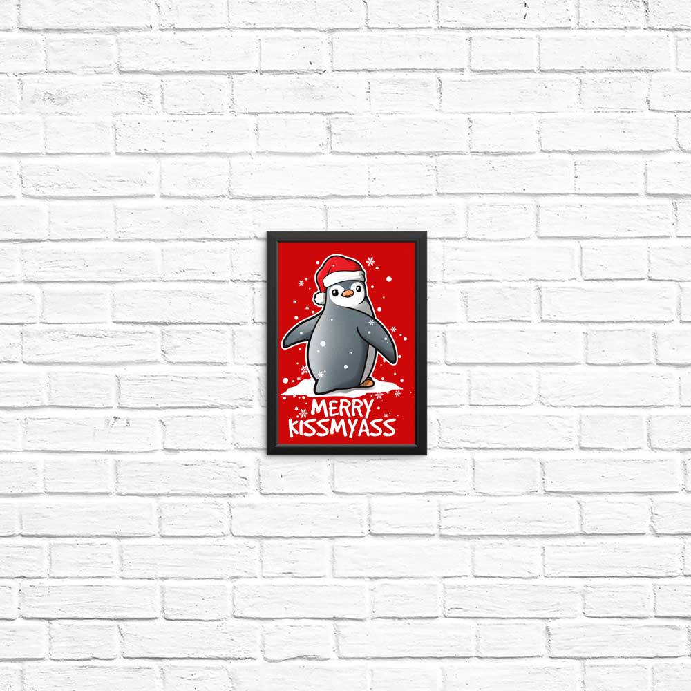 Merry Kiss My Penguin - Posters & Prints