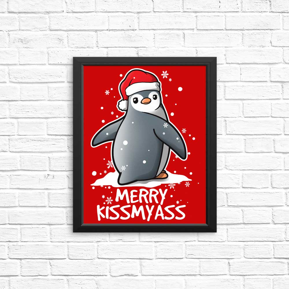 Merry Kiss My Penguin - Posters & Prints