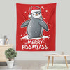 Merry Kiss My Penguin - Wall Tapestry