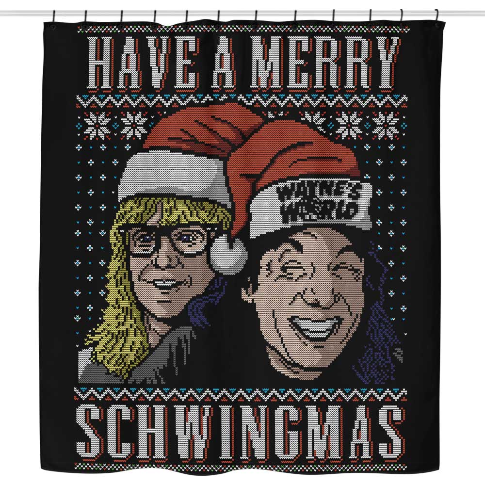 Merry Schwingmas - Shower Curtain