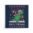 Merry T-Rexmas - Canvas Print