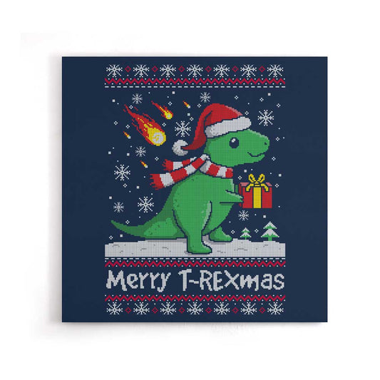 Merry T-Rexmas - Canvas Print