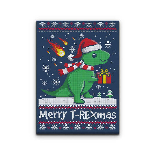 Merry T-Rexmas - Canvas Print