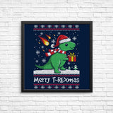 Merry T-Rexmas - Posters & Prints