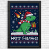 Merry T-Rexmas - Posters & Prints
