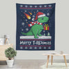 Merry T-Rexmas - Wall Tapestry