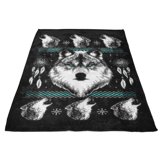 Merry Wolfmas - Fleece Blanket