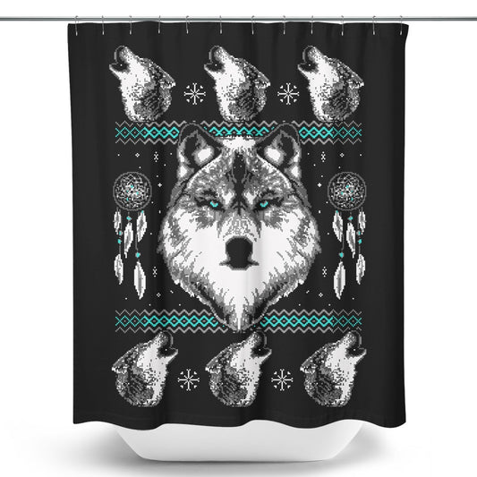 Merry Wolfmas - Shower Curtain