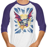 Meta Crashing - 3/4 Sleeve Raglan T-Shirt