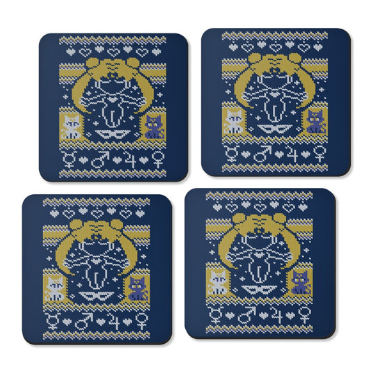 Moon Prism Christmas - Coasters