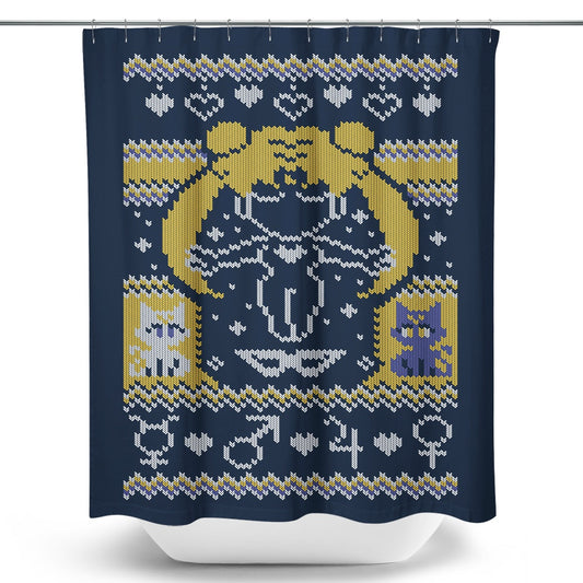 Moon Prism Christmas - Shower Curtain