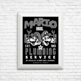 Mushroom Kingdom Plumbing Service - Posters & Prints
