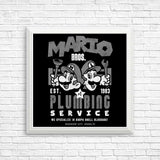Mushroom Kingdom Plumbing Service - Posters & Prints