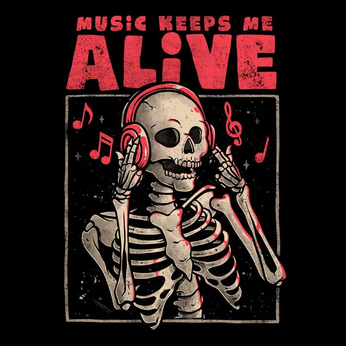 Music Keeps Me Alive - Canvas Print