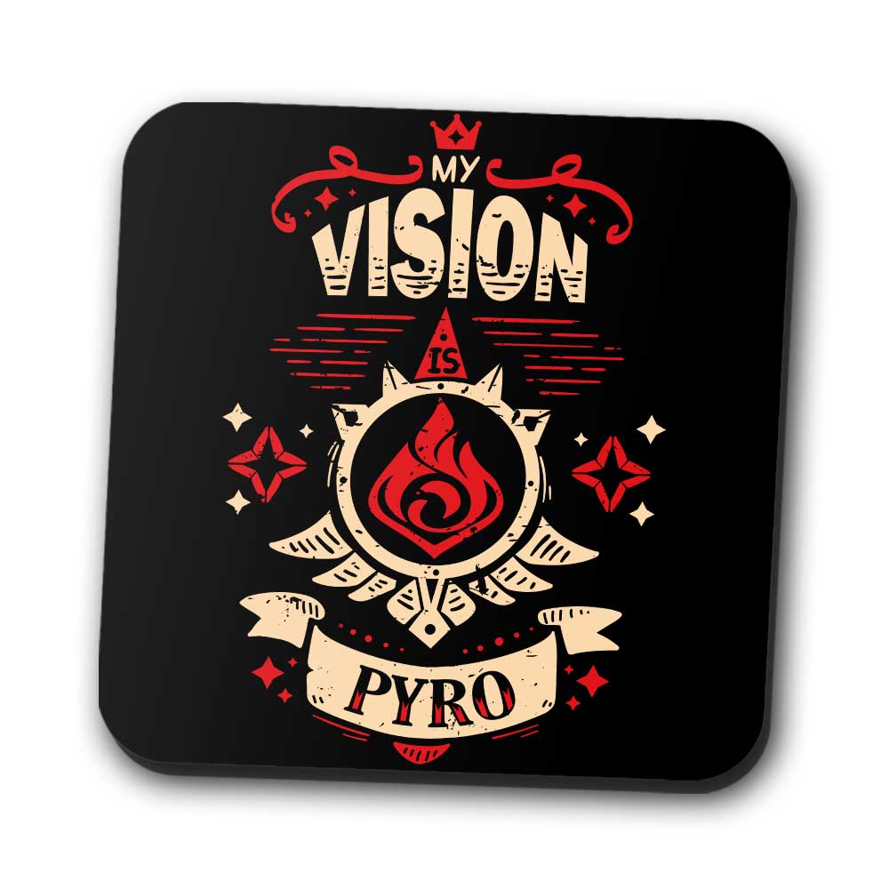 My Vision is Pyro - Coasters – Once Upon a Tee
