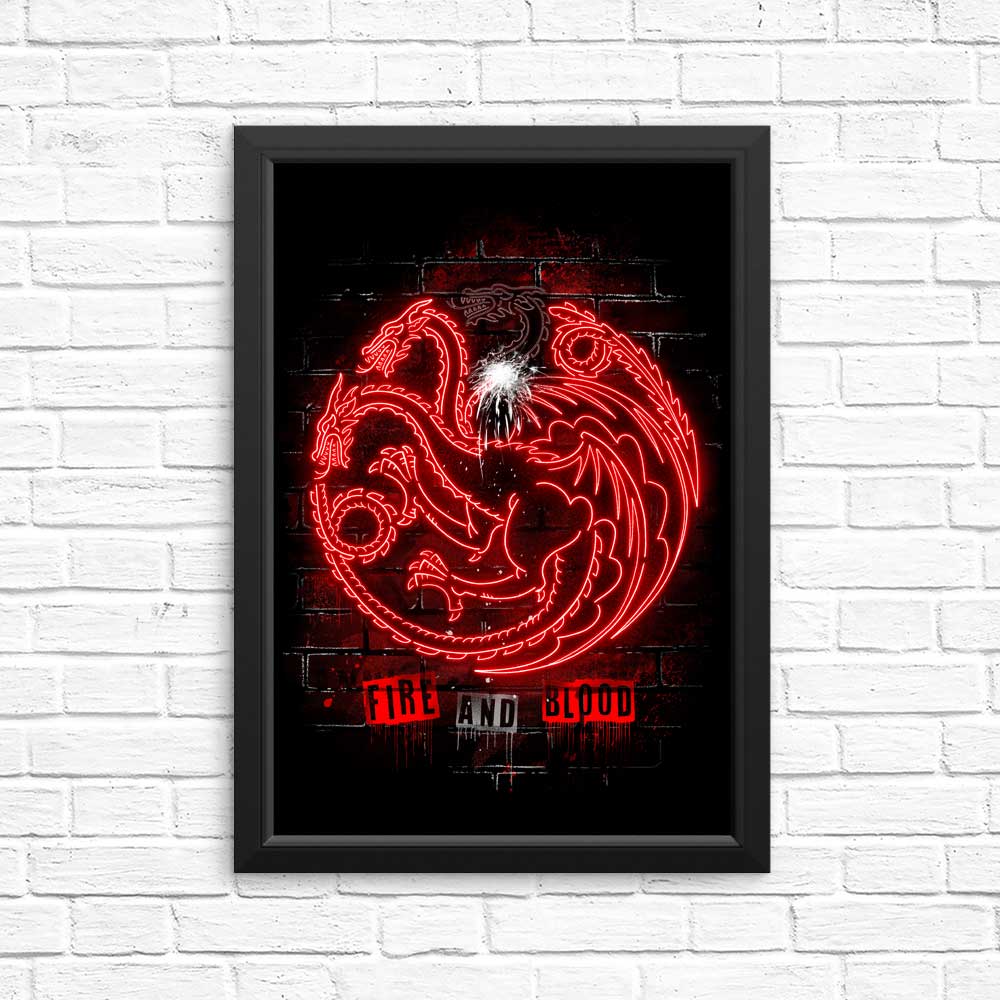 Neon Dragons - Posters & Prints