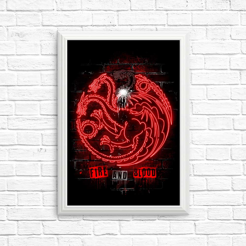 Neon Dragons - Posters & Prints