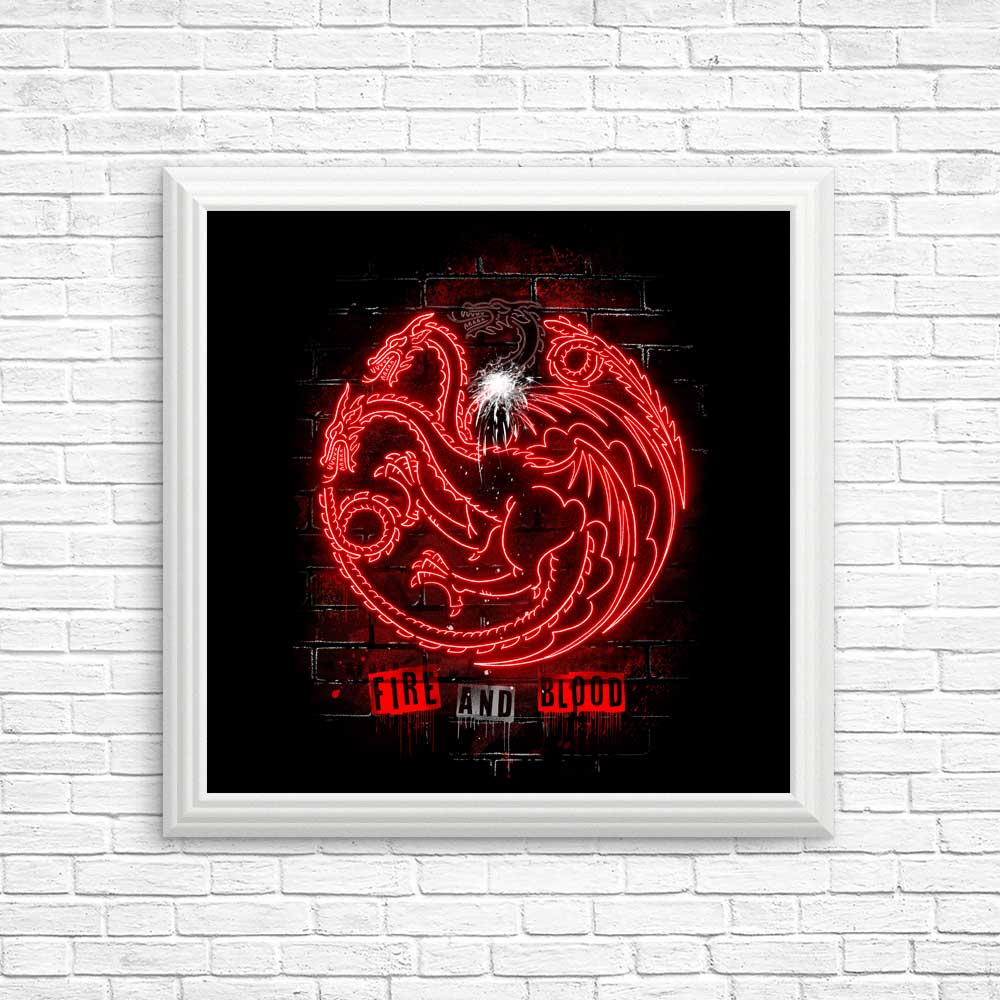 Neon Dragons - Posters & Prints