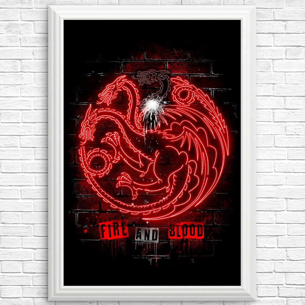 Neon Dragons - Posters & Prints