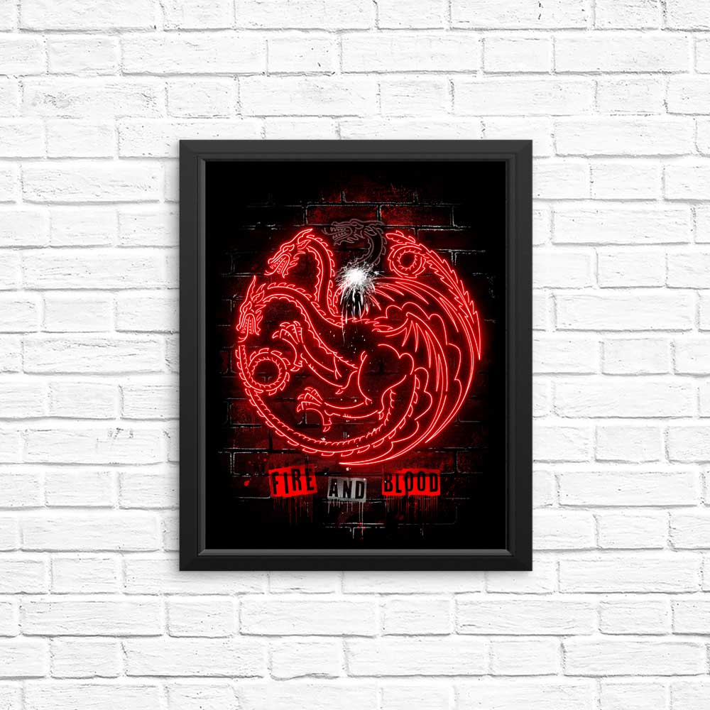 Neon Dragons - Posters & Prints