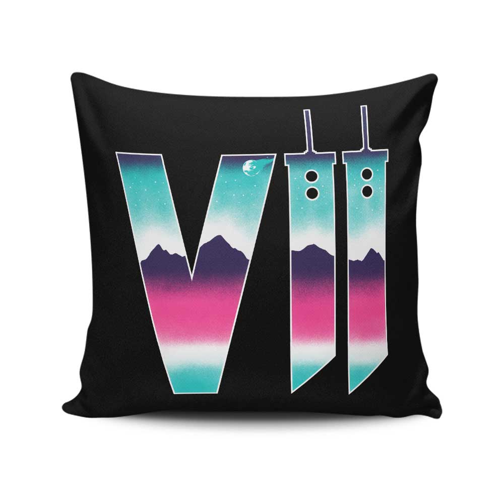 Neon Fantasy VII - Throw Pillow