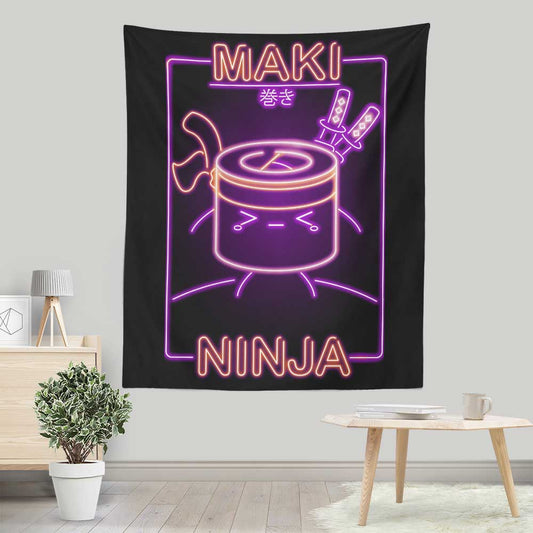 Neon Maki-Ninja - Wall Tapestry