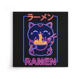 Neon Maneki-Neko - Canvas Print