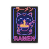 Neon Maneki-Neko - Canvas Print