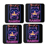 Neon Maneki-Neko - Coasters
