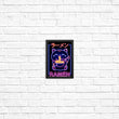 Neon Maneki-Neko - Posters & Prints