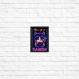 Neon Maneki-Neko - Posters & Prints