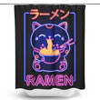 Neon Maneki-Neko - Shower Curtain