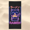 Neon Maneki-Neko - Towel