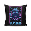 Neon Takoyaki - Throw Pillow