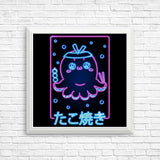 Neon Takoyaki - Posters & Prints
