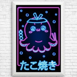Neon Takoyaki - Posters & Prints
