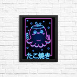 Neon Takoyaki - Posters & Prints