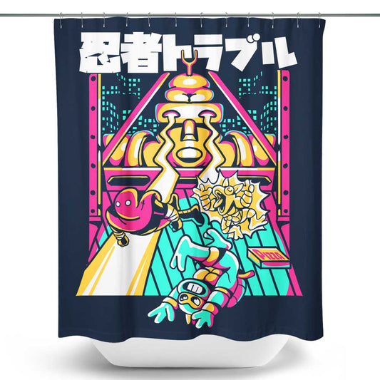 Ninja Trouble - Shower Curtain